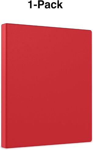 Staples Light-Use 1/2-inch 3-Ring Non-View Binders, Red, 3/Pack (ST26852-CCVS) in Saudi Arabia