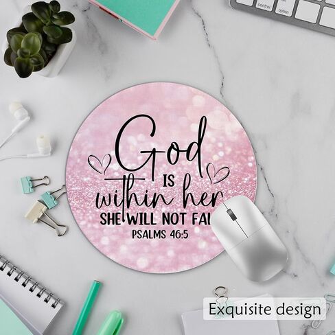 Christian Jesus Mouse Pad 7.9x7.9 Inch,Christian Gifts for Women Men,He Left the 99 to Find Me Religious Mousepad for Computers Laptop Home Office Dorm Desk Accessories,Jesus Leaves the 99 Sheep in Saudi Arabia