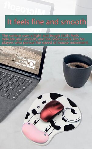 Ergonomic Cartoon Mouse Pad ，Animal Patterns Mouse Pad with Wrist Support, Mouse Pad with Wrist Rest, Mousepad with Non-Slip Pain Relief PU Base, Cute Mouse Pad (Panda) in Saudi Arabia