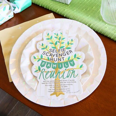 Big Dot of Happiness Tree-Shaped Family Reunion Selfie Scavenger Hunt Cards - Interactive Party Game, 12 Premium Cardstock Photo Challenge Cards in Saudi Arabia
