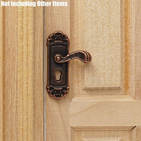 Odoria 1/12 Miniature Door Handle 2 Pair Left and Right Handles Dollhouse Decoration Accessories, Bronze in Saudi Arabia