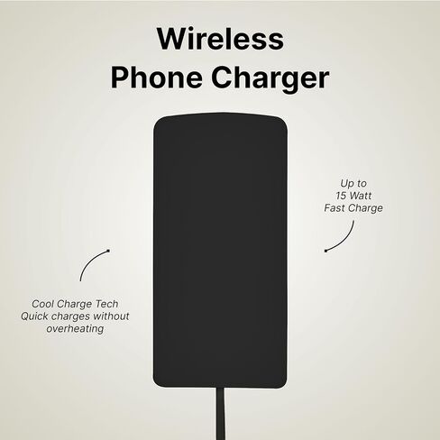 Ultra Slim Wireless Phone Charger by It’s Just Smart, Round Universal Charger for Qi Enabled Phone, iPhone 15 14, Galaxy S24 S23, Android, Samsung, and Google Pixel, Cordless, Fast Charging Phone Pad in Saudi Arabia