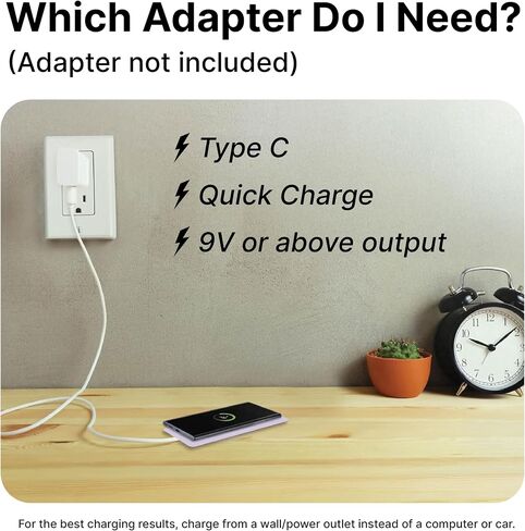 Ultra Slim Wireless Phone Charger by It’s Just Smart, Round Universal Charger for Qi Enabled Phone, iPhone 15 14, Galaxy S24 S23, Android, Samsung, and Google Pixel, Cordless, Fast Charging Phone Pad in Saudi Arabia