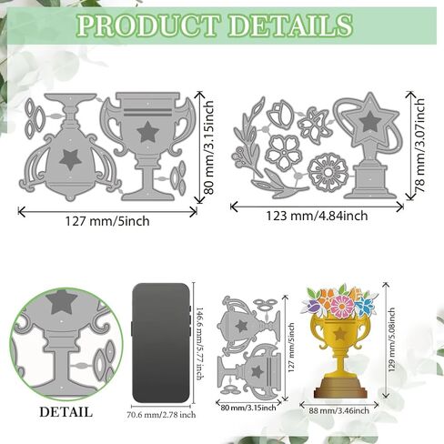 Mayjoydiy Easter Flower Cross Cross Cuts لصنع البطاقات ، قم بقطع أوراق الزيتون القطع المعدنية يموت إطارًا تقاطعًا تقطيع القطع للورق الحرفي ، ورقة عيد الفصح ، زخرفة هدية in Saudi Arabia