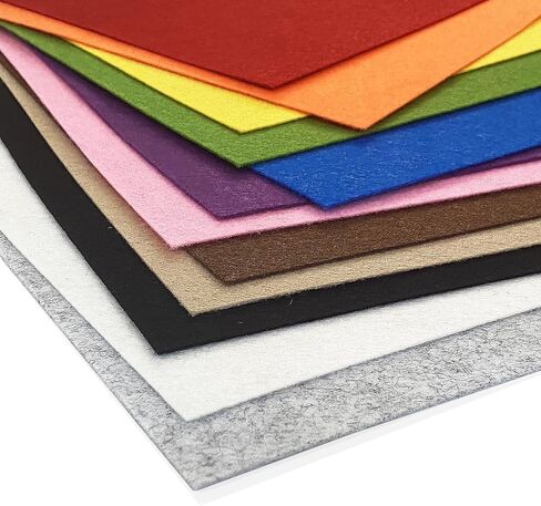 Large Stiff Felt Sheets Bundle, Felt Fabric Sheets for Crafts 12 Rolls 8"x35" Assorted Rainbow Colors for DIY Craft Sewing Squares Nonwoven Patchwork, Colorful Serise in Saudi Arabia