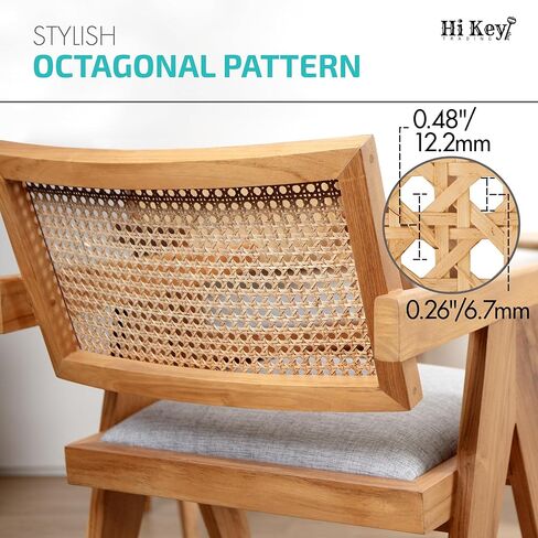 Rattan Cane Webbing Roll 24" Wide - Open Mesh Woven Cane Material for Chair Caning, DIY Furniture, Cabinet Repairs, and Replacement Kits (2'x6') in Saudi Arabia