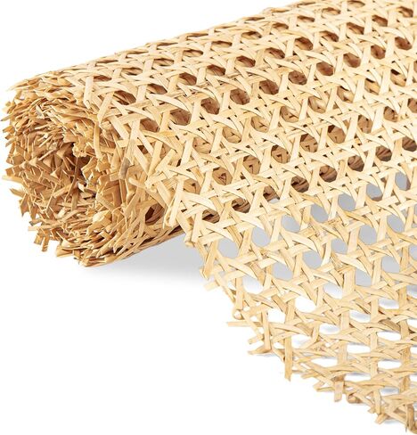 Rattan Cane Webbing Roll 24" Wide - Open Mesh Woven Cane Material for Chair Caning, DIY Furniture, Cabinet Repairs, and Replacement Kits (2'x6') in Saudi Arabia