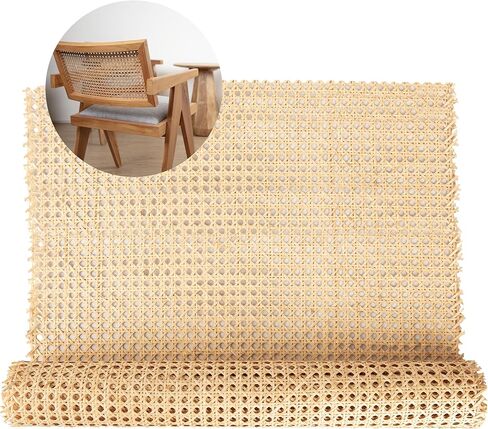Rattan Cane Webbing Roll 24" Wide - Open Mesh Woven Cane Material for Chair Caning, DIY Furniture, Cabinet Repairs, and Replacement Kits (2'x6') in Saudi Arabia