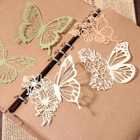 30 PCS Scrapbooking Paper Paper Paper Vintage Cutout Lace Paper Butterfly Floral Round Cutout Decoupage Decoupage Securder Scupors for DIY Crafts Wedding Decoration Mound in Saudi Arabia