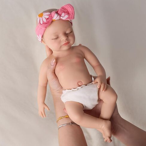 BABESIDE 16 Inch Silicone Baby Doll, Lifelike Reborn Baby Dolls Silicone Full Body Realistic Newborn Real Life Baby Dolls Girl with Accessories for Kids 3+ & Collectors in Saudi Arabia
