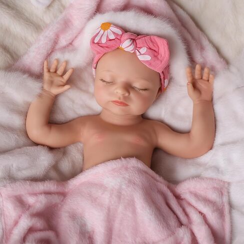BABESIDE 16 Inch Silicone Baby Doll, Lifelike Reborn Baby Dolls Silicone Full Body Realistic Newborn Real Life Baby Dolls Girl with Accessories for Kids 3+ & Collectors in Saudi Arabia