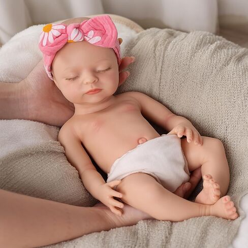 BABESIDE 16 Inch Silicone Baby Doll, Lifelike Reborn Baby Dolls Silicone Full Body Realistic Newborn Real Life Baby Dolls Girl with Accessories for Kids 3+ & Collectors in Saudi Arabia