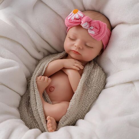 BABESIDE 16 Inch Silicone Baby Doll, Lifelike Reborn Baby Dolls Silicone Full Body Realistic Newborn Real Life Baby Dolls Girl with Accessories for Kids 3+ & Collectors in Saudi Arabia