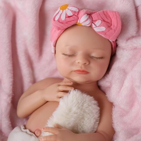 BABESIDE 16 Inch Silicone Baby Doll, Lifelike Reborn Baby Dolls Silicone Full Body Realistic Newborn Real Life Baby Dolls Girl with Accessories for Kids 3+ & Collectors in Saudi Arabia