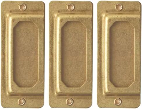 3pcs Vintage Brass Label Holders for Organizing Notebooks Shelves File Boxes and Drawers Name Plate Holders for Easy Label Replacement and Stylish Decor in Saudi Arabia