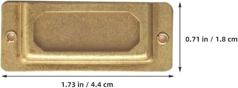 3pcs Vintage Brass Label Holders for Organizing Notebooks Shelves File Boxes and Drawers Name Plate Holders for Easy Label Replacement and Stylish Decor in Saudi Arabia