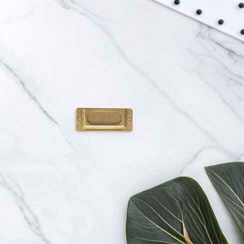 3pcs Vintage Brass Label Holders for Organizing Notebooks Shelves File Boxes and Drawers Name Plate Holders for Easy Label Replacement and Stylish Decor in Saudi Arabia