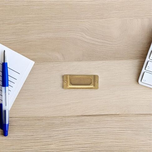 3pcs Vintage Brass Label Holders for Organizing Notebooks Shelves File Boxes and Drawers Name Plate Holders for Easy Label Replacement and Stylish Decor in Saudi Arabia