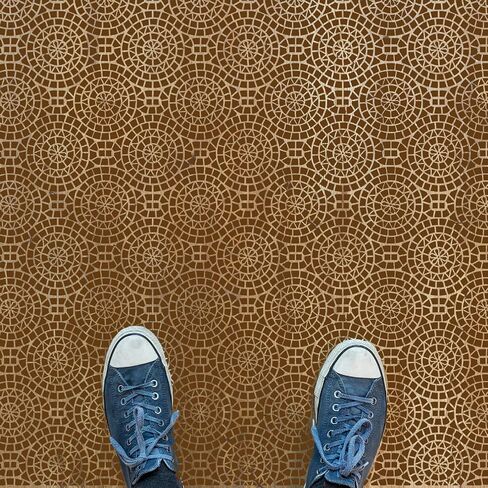 FINGERINSPIRE Holtz Mosaic Stencil 11.7x8.3 Inch Template - Plastic Geometric Circle Pattern, Reusable Layering for DIY Art - Painting on Wood, Floor, Wall Fabric in Saudi Arabia