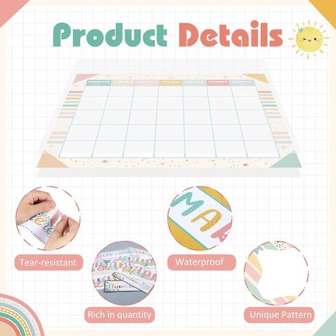 85 Pcs Spanish Classroom Calendar Back to School Bulletin Board Set Seasons Weather Days of the Week Chart Bulletin Board Calendar Set for Elementary Preschool Chalkboard Decor (Boho) in Saudi Arabia