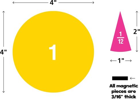 Teacher Created Resources Fraction Circles Magnetic Accents (77244) in Saudi Arabia