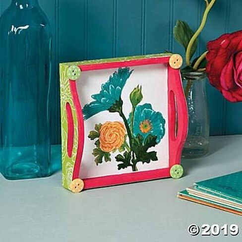 DIY Mini Wood Trays - Bulk Set of 12 Unfinished Wood Tray - Paintable Crafts Supplies in Saudi Arabia