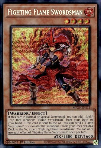 Fighting Flame Swordsman - MP24-EN132 - Prismatic Secret Rare - 1st Edition in Saudi Arabia