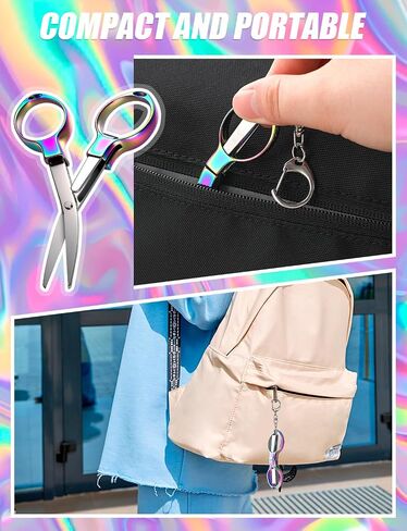 4Pcs Folding Travel Scissors, Mini Stainless Steel Badge Scissor for Nurses, Small Portable Pocket Foldable Scissors for Craft, Sewing, Office, Home in Saudi Arabia