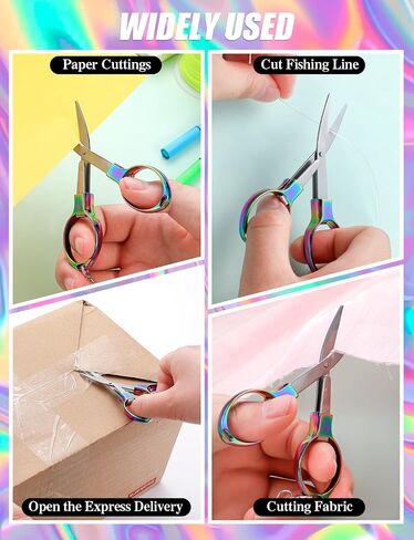 4Pcs Folding Travel Scissors, Mini Stainless Steel Badge Scissor for Nurses, Small Portable Pocket Foldable Scissors for Craft, Sewing, Office, Home in Saudi Arabia