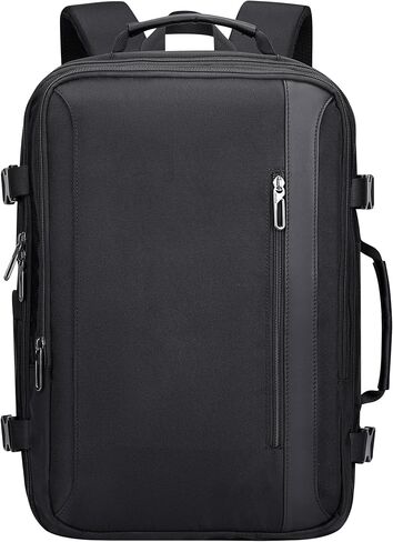 PIJUSHI Travel Backpack for Women Men Expandable Carry on Luggage Backpack Airline Approved Personal Item Laptop Bag(PE034 Black) in Kuwait