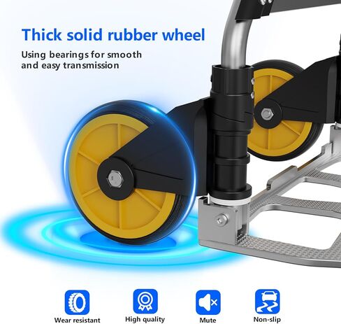 لا يتطلب Dolly القابلة للطي Garstc قابلة للطي Dolly أي مجموعة ، مزودة بمقبض تلسكوبي وعجلات مطاطية ، Dolly محمولة نحيفة للتنقل والتسوق والمكاتب (330 رطلاً) in Kuwait