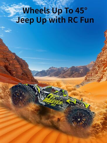 HAVT RC 1/14 Brushless Remote Control Cars for Beginners Fast 45+mph,RC Trucks 4X4 Offroad,Remote Control car for Adults,Black,3S Battery Update Acceptable in Saudi Arabia