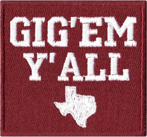 Texas Gig Em Yall Patch State Team Embroidered Iron On in Saudi Arabia