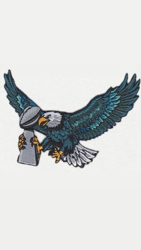 Jeepfy Champion Philadelphia Logo Patch Embroidery American Football Fan Favorite Team Iron on Sew on Embroidered Patch in Saudi Arabia