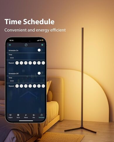 KFM Corner Floor Lamp, 65" Smart RGB LED Corner Lamp with App & Remote Control, 16M Colors,300+ Modes, Music Sync & Timer, Modern Mood Light for Living Room, Gaming Room & Bedroom in Saudi Arabia