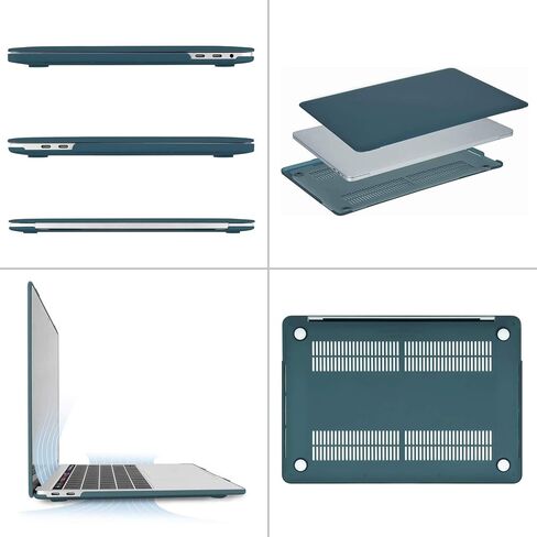 MOSISO Compatible with MacBook Pro 13 inch Case 2016-2020 Release A2338 M1 A2289 A2251 A2159 A1989 A1706 A1708 & Neoprene Sleeve Bag with Small Case, Deep Teal in Saudi Arabia