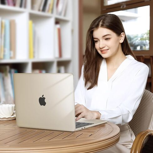 Moseso متوافق مع MacBook Air 13 بوصة Case 2025 2024 2023 2022 M4 A3240 M3 A3113 M2 A2681 ، قشرة بلاستيكية صلبة وغطاء مفاتيح ، حقيبة C & Type C & Computer ، Crystal Starllight & Sand in Saudi Arabia