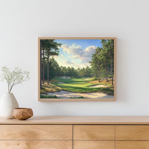 Zuvrdiai Golf Course Paint بأرقام للكبار المبتدئين ، طلاء نادي الجولف برقم على قماش بدون إطار ، لوحة زيت أكريليك DIY لعطلة هدية ديكور الجولف الرياضية الفنية (16x20inch) in Saudi Arabia