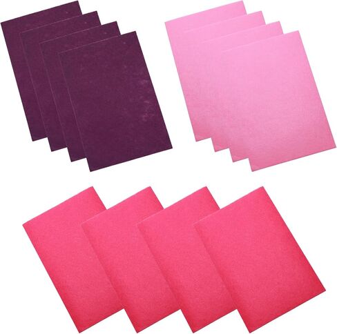 12PCS Felt Sheets for Crafts, Assorted Yellow Craft Felt Pack, Soft Fabric Skin Felt for DIY Craft Sewing Patchwork Art Projects, 12 x 8 Inch in Saudi Arabia