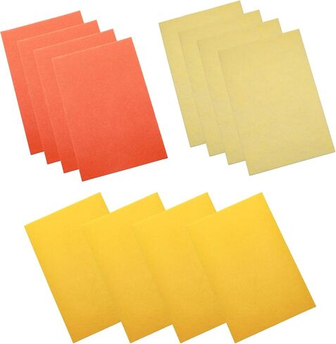 12PCS Felt Sheets for Crafts, Assorted Yellow Craft Felt Pack, Soft Fabric Skin Felt for DIY Craft Sewing Patchwork Art Projects, 12 x 8 Inch in Saudi Arabia