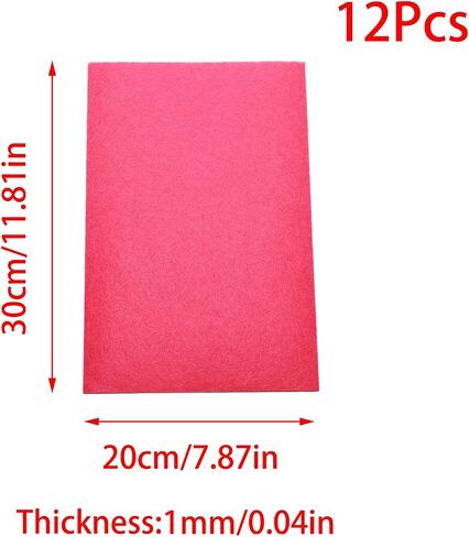 12PCS Felt Sheets for Crafts, Assorted Yellow Craft Felt Pack, Soft Fabric Skin Felt for DIY Craft Sewing Patchwork Art Projects, 12 x 8 Inch in Saudi Arabia