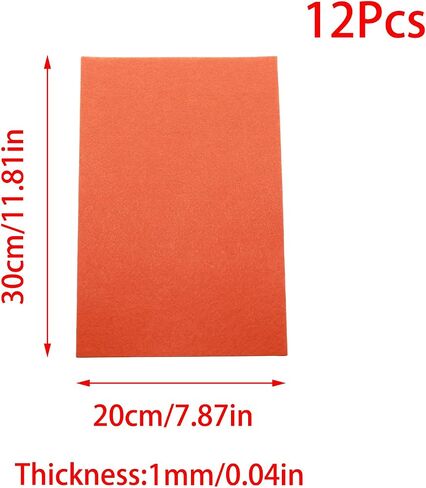 12PCS Felt Sheets for Crafts, Assorted Yellow Craft Felt Pack, Soft Fabric Skin Felt for DIY Craft Sewing Patchwork Art Projects, 12 x 8 Inch in Saudi Arabia