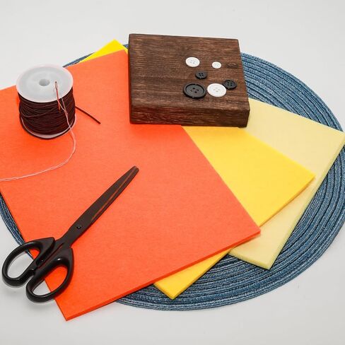 12PCS Felt Sheets for Crafts, Assorted Yellow Craft Felt Pack, Soft Fabric Skin Felt for DIY Craft Sewing Patchwork Art Projects, 12 x 8 Inch in Saudi Arabia