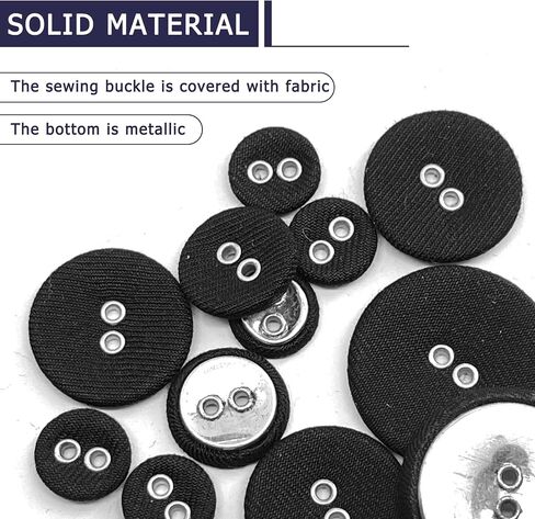 10 PCS Twill Fabric يغطي الأزرار ، وزر خياطة مستديرة ثقب ، لخياطة الملابس ، البدلات ، المعاطف ، القمصان ، سترات ، ملحقات ، DIY المصنوعة يدويًا (25 ملم ، أبيض) in Saudi Arabia