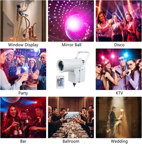 9W RGB Pinspot ضوء ديسكو الكرة أضواء، دبوس أضواء بقيادة الأضواء أضواء المرحلة، شعاع ضيق بقيادة الأضواء ديسكو الكرة الخفيفة الدورية in Kuwait