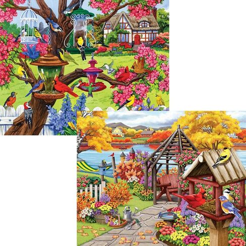 أجزاء وقطع - 4 -في 1 - 1 حزمة 300 قطعة بانوراما للألغاز للبالغين - 300 PC Puzzle Set Bundle by Nancy Wernersbach - 16 "× 20" (41 سم × 51 سم) in Kuwait