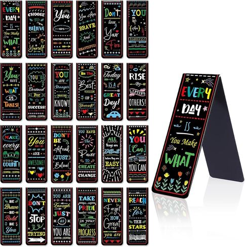 Inspirational Magnetic Bookmarks Gifts for Women Men, 48 PCS Bulk Bookmarks Motivational Magnet Clips for Reading Lovers, Encouragement Book Marks Gift Set for Teens, Teachers, Book Lovers in Saudi Arabia