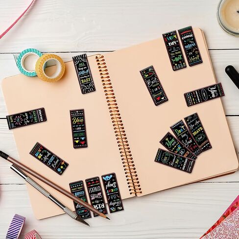 Inspirational Magnetic Bookmarks Gifts for Women Men, 48 PCS Bulk Bookmarks Motivational Magnet Clips for Reading Lovers, Encouragement Book Marks Gift Set for Teens, Teachers, Book Lovers in Saudi Arabia