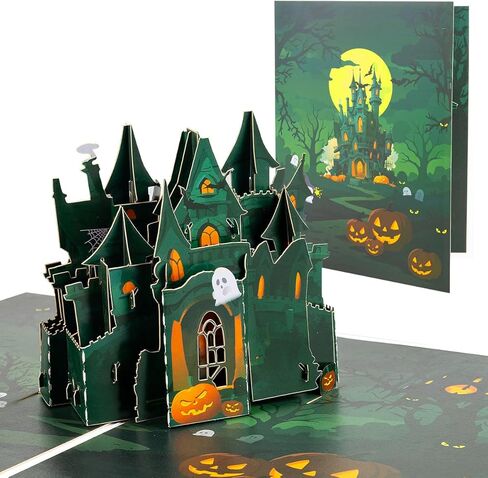 بطاقات الهالوين الخفيفة والموسيقى ، بطاقة هالوين هالوين ، اليقطين ، الشبح ، الهيكل العظمي ، للأطفال ، العائلة ، الأصدقاء. in Kuwait