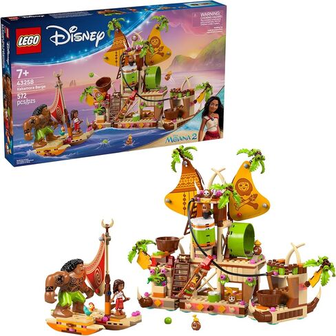 Lego Disney Moana 2 Kakamora Barge Kids Toy - Play Play Building مجموعة للأولاد والبنات ، الذين تتراوح أعمارهم بين 7 سنوات - 9 شخصيات ، بما في ذلك Moana و Maui و Kotu و Heihei - فكرة هدية لأعياد الميلاد - 43258 in Kuwait